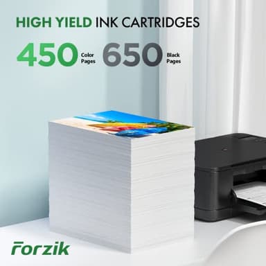 Forzik Remanufactured 63XL Ink Cartridge Replacement for HP OfficeJet 3830 4650 4652 5255 Envy 4520 5540 DeskJet 1110 2130, Black, Tri-color, 2-Pack - Image 2