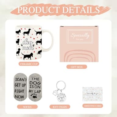 Ywduoying Dog Mom Gifts for Women - Funny for Dog Lover, Mom, Sister - Birthday Coffee Mug With Socks - Image 2