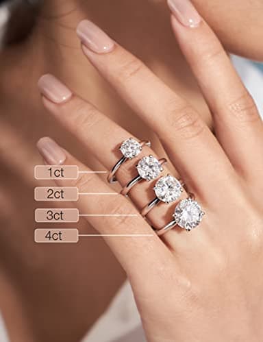 IMOLOVE Moissanite Solitaire Engagement Ring for Women, Women's Engagement Rings Moissanite Promise Rings 1CT D Color VVS1 Clarity Wedding band 925 Sterling Silver with 18K Gold Plated-5.5 - Image 6