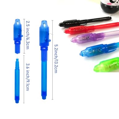 SCStyle Invisible Ink Pen 28Pcs with UV Light Magic Marker for Secret Messages, Writing Information for Birthdays, Easter, Halloween, Christmas Gifts for Students - Image 4