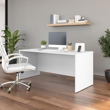 Bush Business Furniture Studio C 66W x 30D Office Desk in White - Image 2