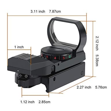 Feyachi Reflex Sight - Adjustable Reticle (4 Styles) Both Red and Green in One Red Dot Sight - Image 5