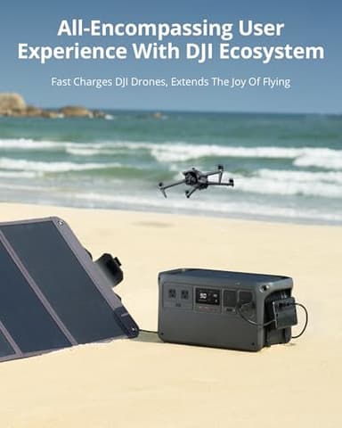 DJI Power 1000 Portable Power Station, 1024Wh LiFePO4 Battery, 2200W (Peak 2600W) AC/140W USB-C Output, 23db Ultra-Silent, Solar Generator For Home Backup, Camping(Solar Panel Optional) - Image 9