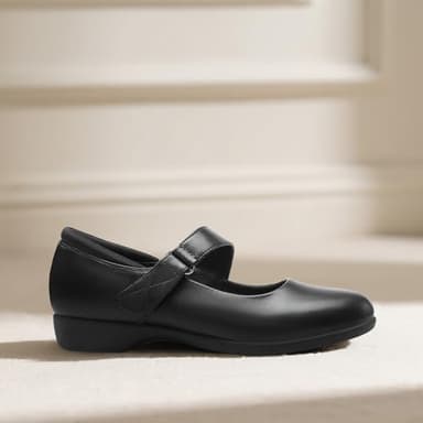 DREAM PAIRS Womens Ballet Mary Jane Flats, Comfortable Business Office Dress Shoes for Women Dressy and Work with Ankle Strap,Size 9.5,Black,SDFA2407W - Image 2