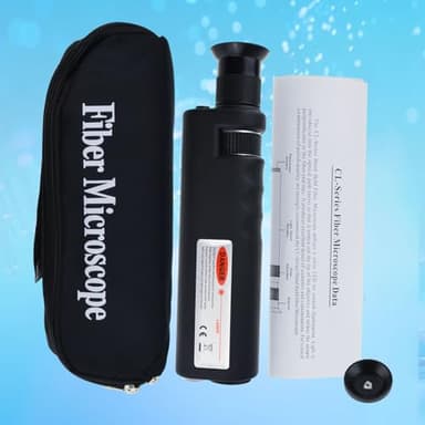 Handheld Optical Fiber Microscope, 400x Fiber Optic Microscope LED Light Coaxial Illumination 2.5mm and 1.25mm Adapters Fiber Cable Microscope Detector - Image 8