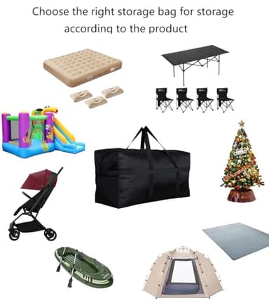 DoYiKe Extra Large Storage Duffle Bag with Zippers and Handles, Black Big Foldable Duffle Bag for Travel-130L - Image 7