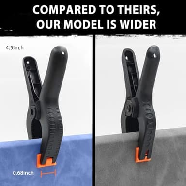 4.5 Inch Spring Clamps Heavy Duty, 10 Pack Spring Clips, Backdrop Clips Clamps for Crafts Woodworking Photography - Image 6