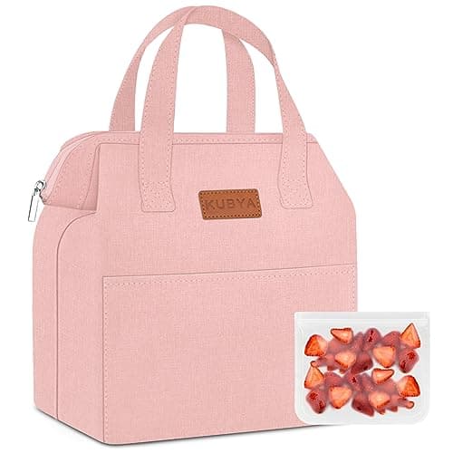 KUBYA Lunch Box for Women, Lunch Bag for Women Men Adult Simple Lunchbox Reusable Lunchbag Insulated Lunch Boxes Large Capacity Cute Lunch Tote Bag, with Food Storage Bags for Work, Office or Picnic - Image 1