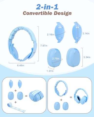cumunebula [2-in-1] Baby Ear Muffs Noise Protection - [Two Modes] Baby Headphones for Noise Cancelling Headphones- Infant Headphones Noise Cancelling - Ear Protection for 3 Months to 4 Years - Image 2