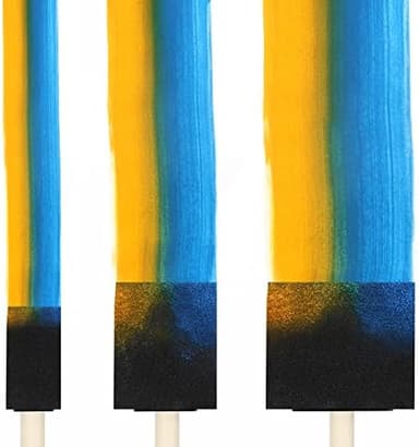 24 Pcs Foam Paint Brushes, Wood Handle Sponge Brushes for Painting, Staining, Varnishes, and DIY Craft Projects (1'', 2'' and 3'' - Image 7
