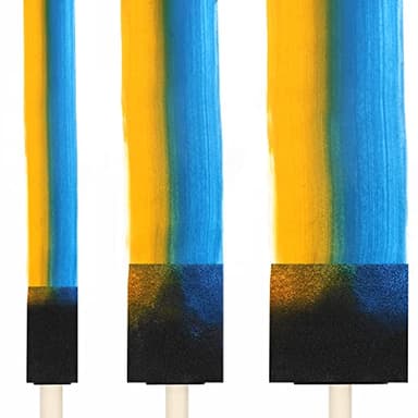 72 Pcs Foam Paint Brushes, Wood Handle Sponge Brushes for Staining, Varnishes, and DIY Craft Projects (1'', 2'' and 3'') - Image 5