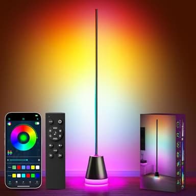 Keepsmile Smart RGB LED Corner Floor Lamp,172 LEDs Bright Standing Lamps for Living Room with APP and Remote,Modern Floor Lamp with Music Sync and 16 Million Colors, Ambient Lighting for Bedroom - Image 1