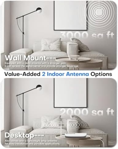 Cell Phone Signal Booster for Home up to 3000 Sq.Ft | Boost 4G 5G Cellular Signal Amplifier 65dB for T-Mobile, AT&T Verizon All U.S Carriers with 2 Indoor Antennas Band 12/17/13/5/25/2/4 - Image 8