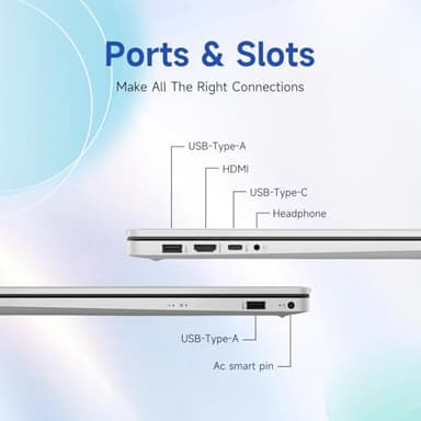 HP 17.3" Touchscreen Laptop, 8-Cores Intel Core i3-N305, 8GB RAM, 128GB eMMC + 512GB SSD, Numeric Keypad, Webcam, HDMI, Wi-Fi 6, Windows 11 Home, Silver - Image 6