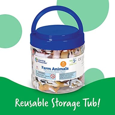 Learning Resources Farm Animal Counters - 60 Pieces, Ages 3+ Toddler Learning Toys, Farm Animals Toys, Develops Counting and Matching Skills - Image 7