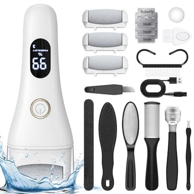 Foot Callus Remover for Feet, Electric Foot Srcubber Callus Remover with 3 Speed, Pedicure Kit Tools Foot File for Dead Skin Dry Crack Skin Calluses, Foot Care Spa Kit Gift for Men Women Senior - Image 1