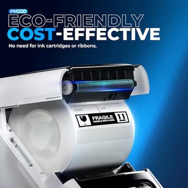 Nelko Label Maker Machine with Tape, PM220 Bluetooth Label Printer, 2 Inch Portable Thermal Printer for Small Business, Logo, Clothing, Sticker Printer for Phones & PC, with 3 Labels, White - Image 3