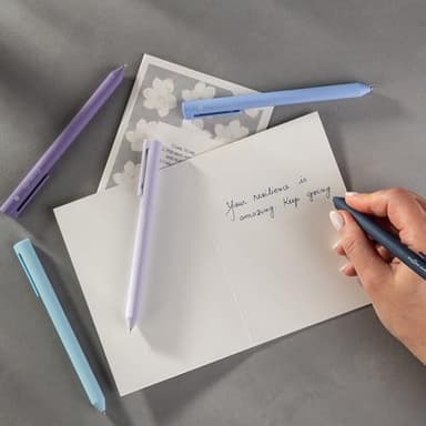 DIVERSEBEE Gel Ink Pens Assorted Colors, 0.5 mm Fine Point, Bible Pens No Bleed Through with Cute Fine Tip, Bible Study Journaling Supplies Set, 5 Pack (Blue) - Image 4