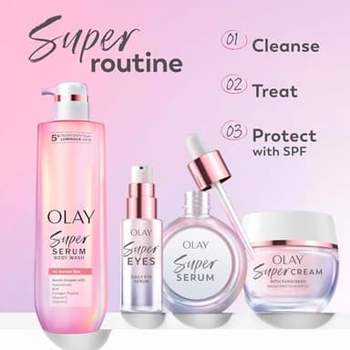 Olay Super Cream with Sunscreen SPF 30, Lightweight Face Moisturizer with Sun Protection, 5-in-1 Skin Care Benefits - Hydrating, Brightening, Firming - Niacinamide, Vitamin C, Collagen Peptide, 1.7 oz - Image 11