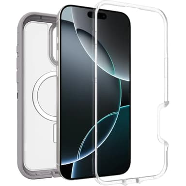 OtterBox iPhone 16 Pro Max Defender Series XT Clear Case - Snow Capped Clear - Image 3