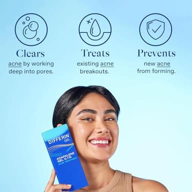 Differin Acne Treatment Gel, 60 Day Supply, Retinoid Treatment for Face with 0.1% Adapalene, Gentle Skin Care for Acne Prone Sensitive Skin, 15g Tube (Pack of 2) (Packaging May Vary) - Image 9