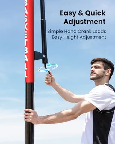 IGL In ground Basketball Hoops Outdoor, 10ft Height Adjustable Basketball Goal In ground with Shatterproof Backboard and Pro-Style Rim (52 inch Backboard) - Image 4