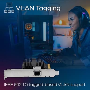 TRENDnet 10G PCIe Network Adapter, TEG-10GECTX, Convert a PCI Express Slot Into a 10 Gigabit Ethernet Port, 802.1Q VLAN Tagging, Windows and Windows Server Support - Image 3