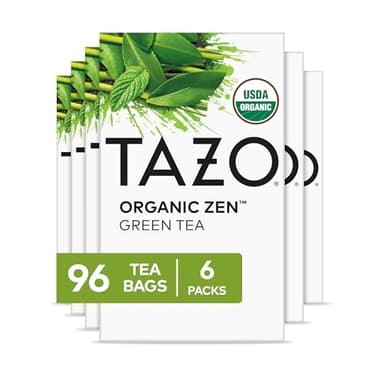 TAZO Organic Zen Green Tea, Green Tea Zen for Health and Wellness, 96 Total Tea Bags (16ct - Pack of 6) - Image 1