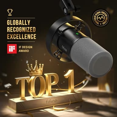 FIFINE Dynamic Microphone, XLR/USB Podcast Recording PC Microphone for Vocal Voice-Over Streaming, Studio Metal Mic with Mute, Headphone Jack, Monitoring Volume Control, Windscreen-Amplitank K688 - Image 2