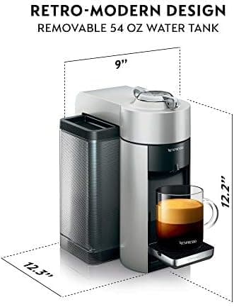 Nespresso Vertuo Coffee and Espresso Machine by De'Longhi, 1597 milliliters, Silver - Image 3