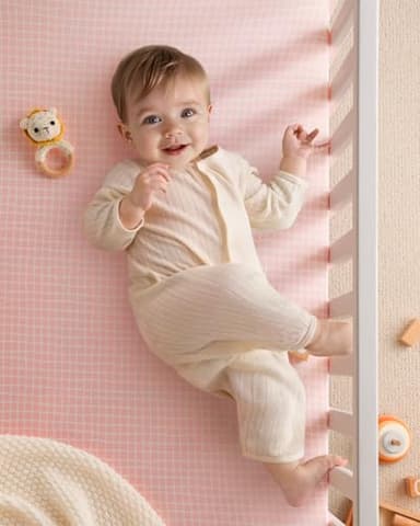 Yoofoss Pack and Play Sheets Girl 2 Pack, 38x26 Mini Crib Sheets Fitted for Baby Compatible with Graco Pack n Play Mattress,Ultra Soft Breathable Microfiber Pink Floral - Image 5