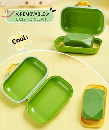 PEISAINOX Travel Soap Case, 100% Leakproof Soap Box with Lid, Bar Soap Holder for Traveling, Draining Soap Dishes for Bathroom, Shower, Gym, School, Camping, Vacation, Outdoor,Travel Essentials - Image 5