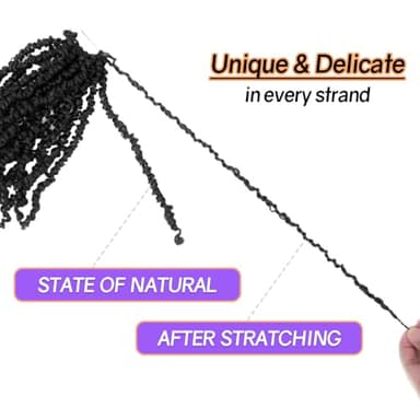 14 Inch 10 Packs Yanky Twist Crochet Hair Pre-twisted Natural Black Kinky Mini Spring Twist Plus Small Curly Senegalese Twist Braids (1B) - Image 5