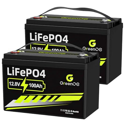 GREENOE 12V 100Ah LiFePO4 Battery Group 31 With Built-in 100A BMS, 15000 Deep Cycles Rechargeable Lithium Battery Prefect for Solar System, Rvs, Marine, Vans, Trailer, Backup (12V 100Ah*2) - Image 1
