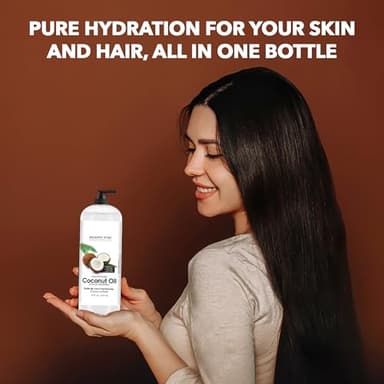 Majestic Pure Fractionated Coconut Oil - Relaxing Massage Oil, Liquid Carrier Oil for Diluting Essential Oils - Skin, Lip, Body & Hair Oil Moisturizer & Softener - 16 fl oz - Image 2