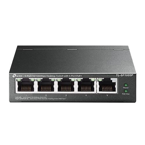 TP-Link TL-SF1005P | 5 Port Fast Ethernet PoE Switch | 4 PoE+ 10/100 Mbps Ports @67W | Desktop | Plug & Play | Sturdy Metal w/ Shielded Ports | Fanless | Extend & Priority Mode - Image 1