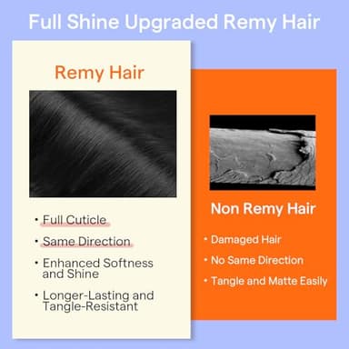 Full Shine Human Hair Clip in Extensions Black Clip in Hair Extensions Jet Black Brazilian Hair Triple Weft Straight Real Hair Extensions for Women 20 Inch 7 Pcs 120 G - Image 5