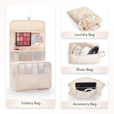 8 Set Compression Packing Cubes for Travel Essentials,Compressible Expandable Packing Cubes for Suitcase,OlarHike Luggage Organizer Bags for Travel,Handy Helper for Organizing Clothes(Beige) - Image 5