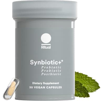 Ritual Synbiotic+ Probiotic, Prebiotic, Postbiotic, 3-in-1 Supplement for Gut Health and Digestive Support, Regularity, Bloat, Immune, Vegan Delayed-Released Daily Capsule, Women and Men, 30 Day - Image 1