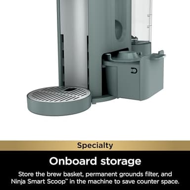 Ninja Pods & Grounds Specialty Single-Serve Coffee Maker, K-Cup Pod Compatible, Built-In Milk Frother, 6-oz. Cup to 24-oz. Travel Mug Sizes, Iced Coffee Maker, 1550 watts, Sage Green, PB051SG - Image 9