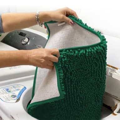 Muddy Mat® AS-SEEN-ON-TV Highly Absorbent Microfiber Dog Door Mat and Pet Rug, Non Slip Thick Washable Area and Bath Mat Soft Chenille for Kitchen Bathroom Bedroom and Indoor-Dark Green Runner 24"X60" - Image 5