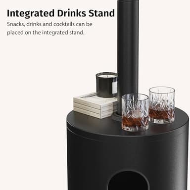 EAST OAK 50,000 BTU Patio Heater for Outdoor Use with Round Table Design, Double-Layer Stainless Steel Burner, Wheels, Triple Protection System, Outdoor Heater for Home and Residential, Black - Image 9