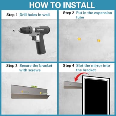 GETOVIN 24 x 36'' LED Mirror for Bathroom Anti-Fog Dimmable 3 Colors Stepless Brightness - Image 3