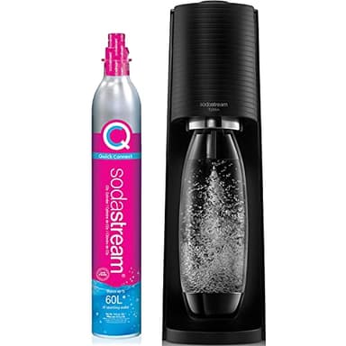 SodaStream Terra Sparkling Water Maker Bundle (Black), with CO2, DWS Bottles, and Bubly Drops Flavors - Image 4
