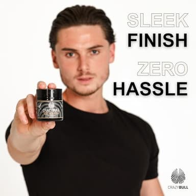 Crazy Bull Hair Bull Blaster Water Pomade - Strong Hold Pomade for Men - Water-Based Hair Styling Products - Vintage Cologne Scent - Vegan - 3.38 oz - Image 7