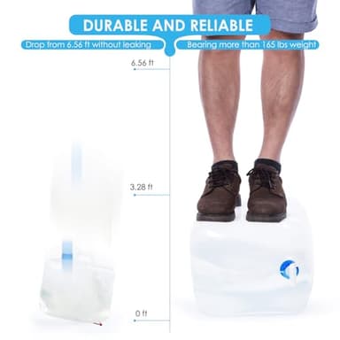 ITRAZ Collapsible Water Container Jug, 4×2.6 Gallon No BPA Water Storage Carrier with Spigot, for Camping Hiking Backpack RV Outdoors and Emergency, Foldable Portable Survival Kits for Hurricanes - Image 5