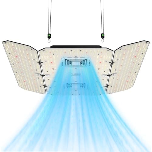 VIVOSUN AeroLight Wing AW400SE, LED Grow Light 400W with Integrated Circulation Fan, App Compatible, Used with Growhub Controller E42A/E25 to Achieve More Functions for 4x4/5x5 Grow Tent - Image 1