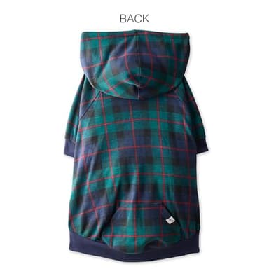 Pet Passion Rocky – The Orginal Lightweight Hooded TEE 100% Organic Cotton Dog Hoodie Pet Coat Sweater for Small, Medium, Large Dogs, Black Watch Plaid, X-Large - Image 2