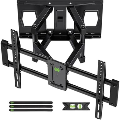 Full Motion Mount, USX MOUNT UL Listed TV Wall Mount for Most 42-84 inch TVs, Holds up to 120lbs, Max VESA 600x400mm, Swivel TV Bracket with Dual Articulating Arms Tilt Rotation Fits 16" Wood Stud - Image 1