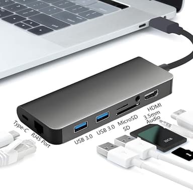 HP 17 inch Touchscreen Laptop Computer for Business & Home Student, Intel Processor 8-Core, 32GB DDR4 RAM, 1TB PCIe SSD, WiFi 6, Bluetooth 5.4, Numeric Keypad, Silver, Windows 11 Home, Type C HUB - Image 2